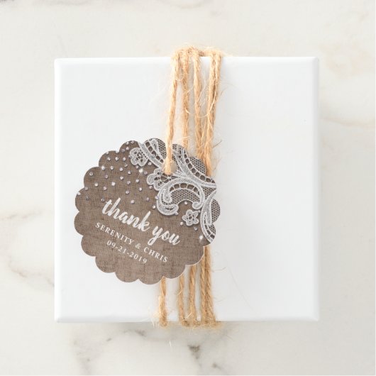 バーラップレースグリッターラス結婚トの感謝していユーズ フェイバータグ (インサイチュ)