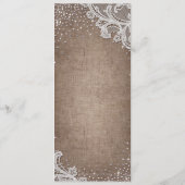 バーラップレースシルバーグリッターラス結婚トのメニュー メニュー (裏面)