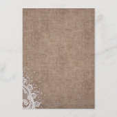 バーラップレースシルバーグリッターラス結婚ト詳細 エンクロージャーカード (裏面)