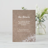 バーラップレースシルバーグリッターラス結婚ト詳細 エンクロージャーカード (スタンド正面)