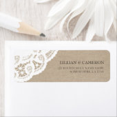 バーラップレースドリー差出人住所ラベル ラベル (インサイチュ)