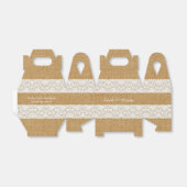 バーラップレースパーソナライズされた結婚式の引き出物ボックス フェイバーボックス (折り畳みなし)