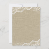 バーラップレースベビーシャワー招待状 招待状 (裏面)