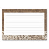 バーラップレース及びロープレシピカード テーブルナンバー (裏面)