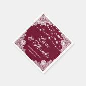 バーラップレース愛とバー感謝していグンディ結婚ズ スタンダードカクテルナプキン (角)