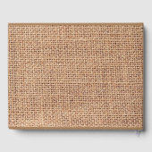 バーラップレース素朴ブライダルシャワーゲストブック ゲストブック (裏面)