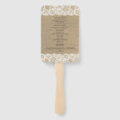 バーラップレース素朴結婚式 プログラムファン ハンドファン (裏面)