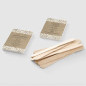 バーラップレース素朴結婚式 プログラムファン ハンドファン (組立なし)