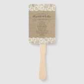バーラップレース素朴結婚式 プログラムファン ハンドファン (正面)