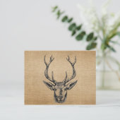 バーラップヴィンテージディアヘッド狩り ポストカード (スタンド正面)