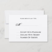 バーラップ及びレースによってインスパイア秋の花のシカRSVP 出欠カード (裏面)