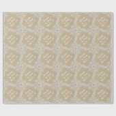 バーラップ及びレースの結婚式のカスタムなギフト用包装紙 ラッピングペーパー (フラット)