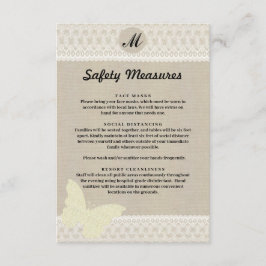 バーラップ及びレースモノグラム安全対策 エンクロージャーカード