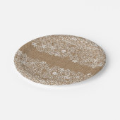 バーラップ及びレース紙プレート ペーパープレート (アングル)