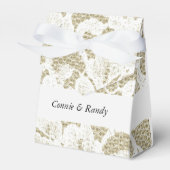 バーラップ及びレース結婚式の引き出物テントボックス フェイバーボックス (正面サイド)