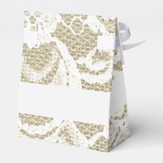 バーラップ及びレース結婚式の引き出物テントボックス フェイバーボックス (裏面サイド)