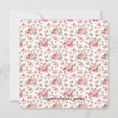 バーラップ女性のカーボーイベビーシャワーフローラカリコ 招待状 (裏面)