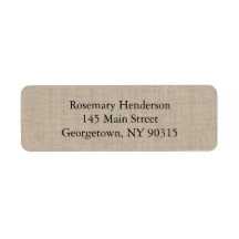 バーラップ差出人住所ラベル