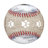 バーラップ最高のドッグパパ2人のフォトファーザーデー 野球ボール (正面)