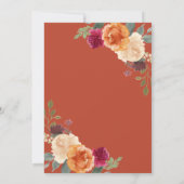 バーラップ焼きオレンジフローラパンプキン結婚ズ セーブザデート (裏面)