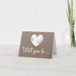 バーラップ私の新婦付添人の要求カードです 招待状