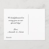 バーラップ素朴とレースRSVPポストカード インビテーションポストカード (裏面)