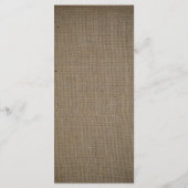 バーラップ素朴のメニューに載ったカントリー結婚ホースシューズ メニュー (裏面)