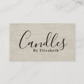 バーラップ素朴キャンドルメーカーの名刺 コーリングカード (正面)