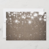 バーラップ素朴クリスマスパーティースタ輝くーズ 招待状 (裏面)