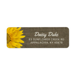 バーラップ素朴サンフラワーカントリーシック ラベル