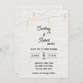 バーラップ素朴ジャー結婚式招待状 招待状 (正面/裏面)