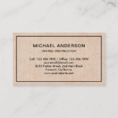 バーラップ素朴スキューバダイビングインストラクター 名刺 (裏面)