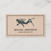 バーラップ素朴スキューバダイビングインストラクター 名刺 (正面)