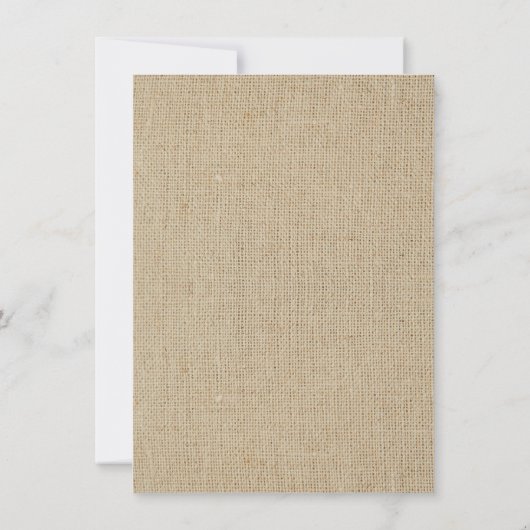 バーラップ素朴スタイル結婚式招待状 招待状 (裏面)