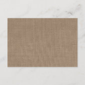 バーラップ素朴ストリングライトの結婚コレクション エンクロージャーカード (裏面)