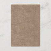 バーラップ素朴ストリングライトの結婚コレクション エンクロージャーカード (裏面)