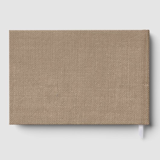 バーラップ素朴ストリングライトの結婚コレクション ゲストブック (裏面)