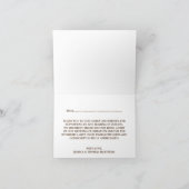 バーラップ素朴ストリングライトの結婚コレクション サンキューカード (内部)