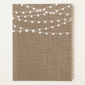 バーラップ素朴ストリングライトの結婚コレクション プランナー手帳 (裏面)