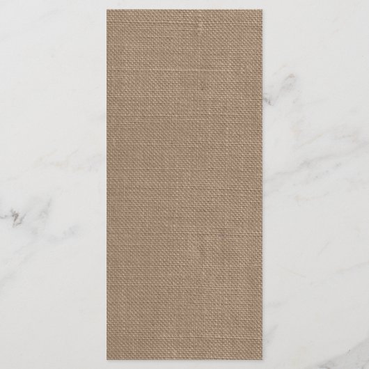 バーラップ素朴ストリングライトの結婚コレクション メニュー (裏面)