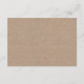 バーラップ素朴ストリングライトレース結婚の詳細 エンクロージャーカード (裏面)