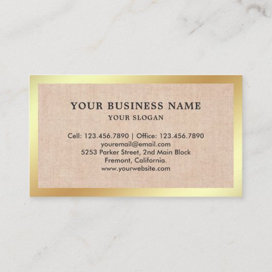 バーラップ素朴スナイパーライフル銃ショップ銃撃機 名刺 (裏面)