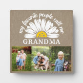 バーラップ素朴デイジーフォトコラージオマガーンギフト フォトプラーク (正面)