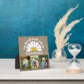 バーラップ素朴デイジーフォトコラージオマガーンギフト フォトプラーク (インサイチュ)