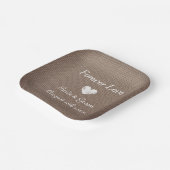 バーラップ素朴バックグランドカントリー結婚式パーティー ペーパープレート (傾斜あり)