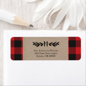 バーラップ素朴バッファロープレイドモノグラムパイン ラベル (インサイチュ)