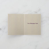 バーラップ素朴パープルメイソンジャースサンキューカード サンキューカード (内部)