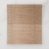 バーラップ素朴ヒマワリ結婚の折り畳み座席表 プレイスカード (内部開封)