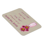 バーラップ素朴ピンクメイソンジャー日付磁石を保存 マグネット (右側)