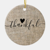 バーラップ素朴ファームハウスサンクフル セラミックオーナメント (正面)